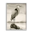 thumbnail image 1 of Stupell Industries Heron Perched at Sea Animals & Insects Painting Gray Framed Art Print Wall Art, 11 x 14, 1 of 9