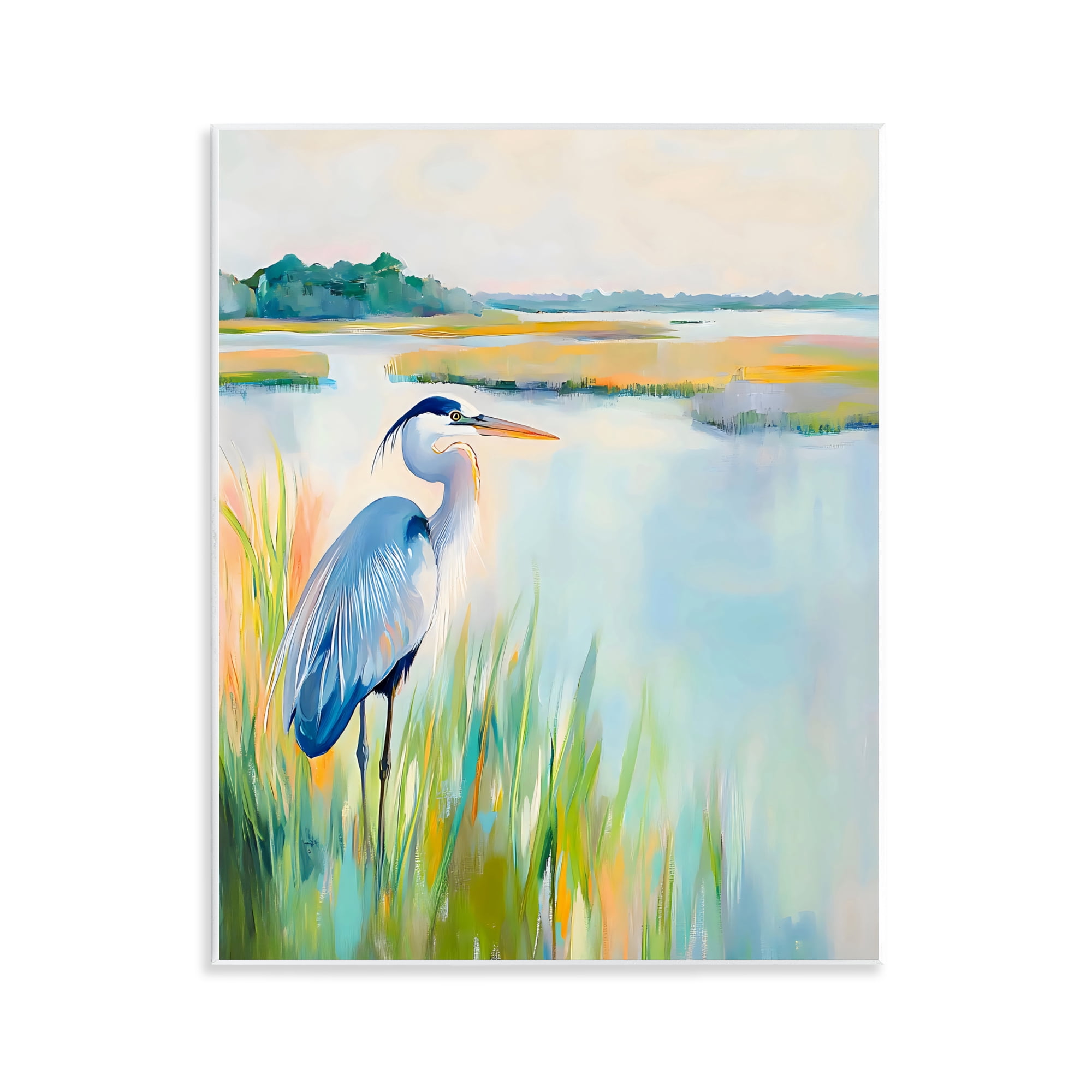 Stupell Industries Heron Perched in the Grass Wall Plaque Art, design by Creative Studio