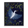 thumbnail image 1 of Stupell Industries Eclectic Heron in Night Forest Black Floating Frame Canvas Art, 25 x 31, by Michelle Ingari Designs, 1 of 8