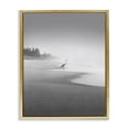thumbnail image 1 of Stupell Industries Heron on Beach Coast Coastal Photography Gold Floater Framed Canvas Art Print Wall Art, 25 x 31, 1 of 10