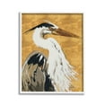 thumbnail image 1 of Stupell Industries Heron on Gold Pattern Animals & Insects Painting White Framed Art Print Wall Art, 11 x 14, 1 of 9
