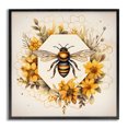 thumbnail image 1 of Stupell Industries Hexagon Bee Wreath Animals & Insects Painting Gray Framed Art Print Wall Art, 24 x 24, 1 of 10