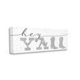 thumbnail image 1 of Stupell Industries Hey Y'all Phrase Western Cowboy Distressed Typography Typography Painting Gallery Wrapped Canvas Art Print Wall Art, 13 x 30, 1 of 6