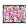 thumbnail image 1 of Stupell Industries Hi Beautiful Florals Botanical & Floral Painting Gray Floater Framed Canvas Art Print Wall Art, 31 x 25, 1 of 10
