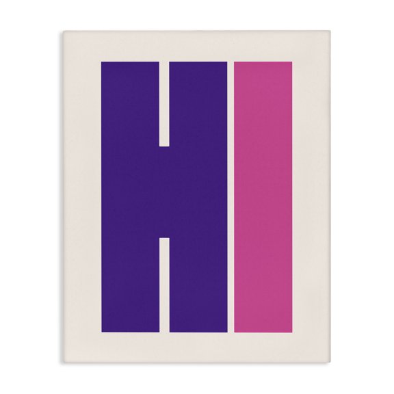 Stupell Industries Hi Contemporary Typography Quotes and Sayings Painting Wrapped Canvas Canvas Art Print Wall Art, 24 x 30