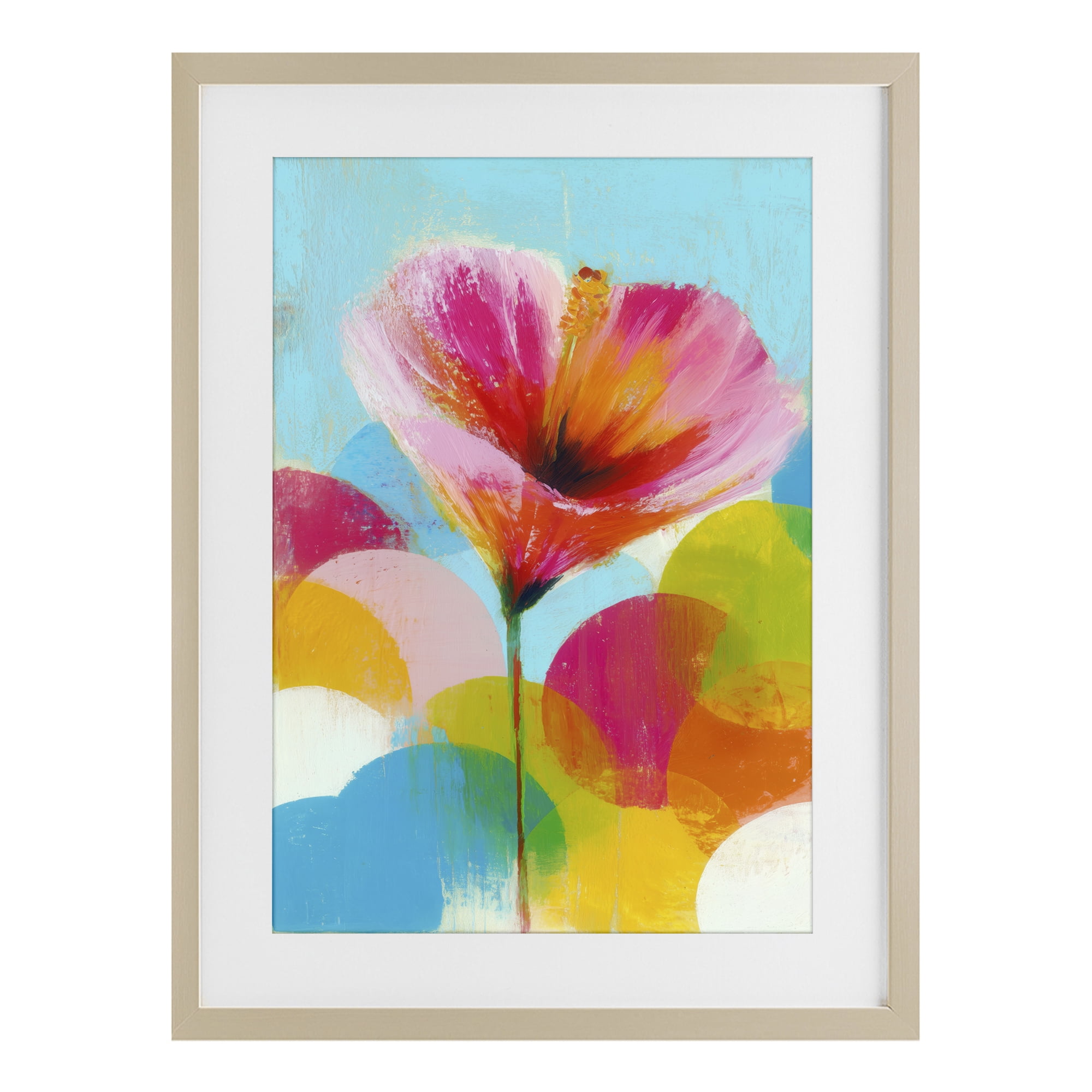 Stupell Industries Hibiscus In The Sun Birch Framed Print Under Glass, design by Chromatic Storm Studio