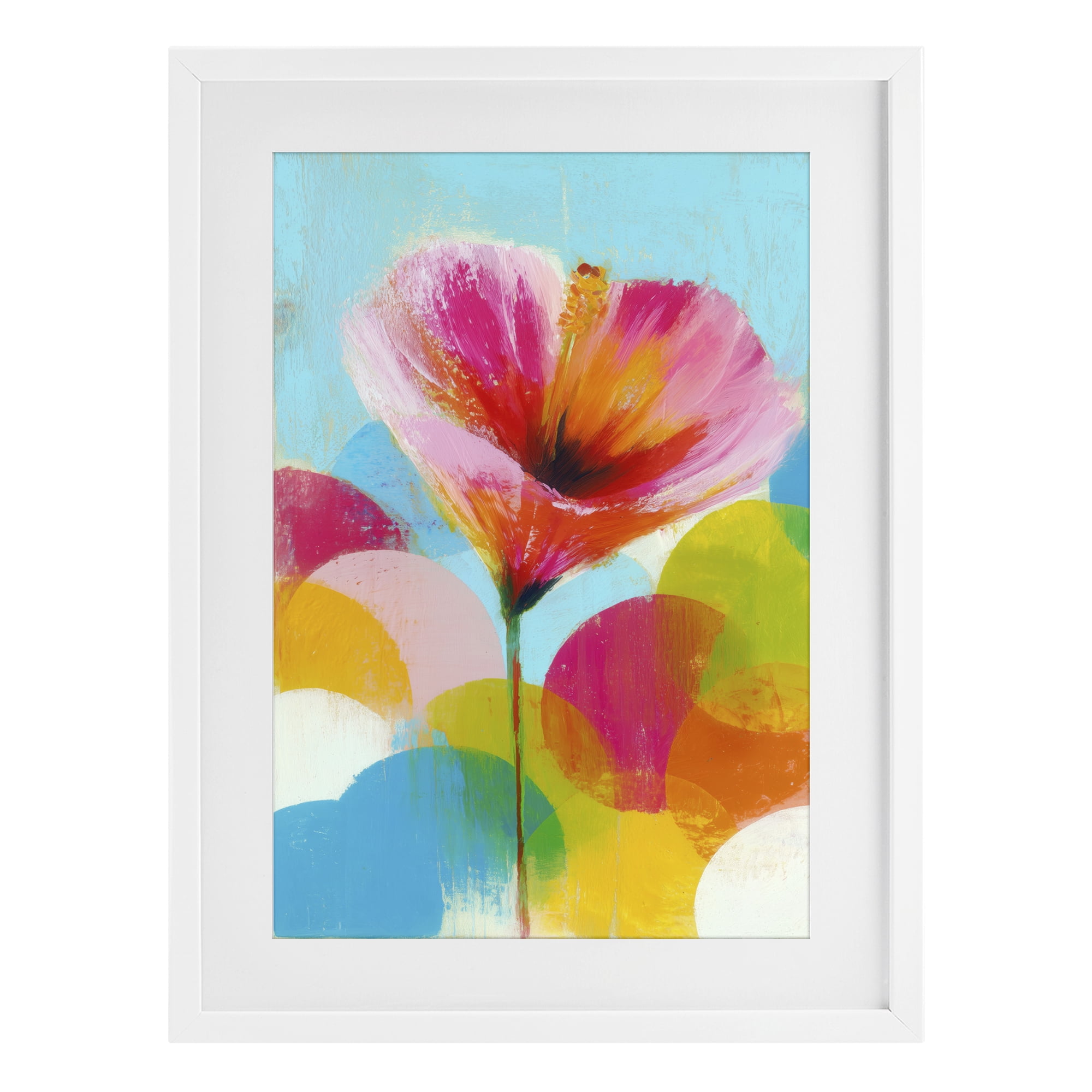 Stupell Industries Hibiscus In The Sun White Framed Print Under Glass, design by Chromatic Storm Studio