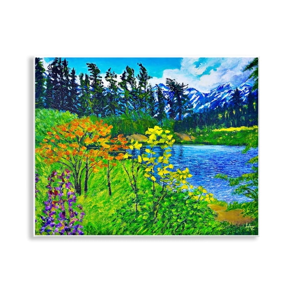 Hidden Lake Scenery Wall Plaque Art, 14 x 11, Made In USA
