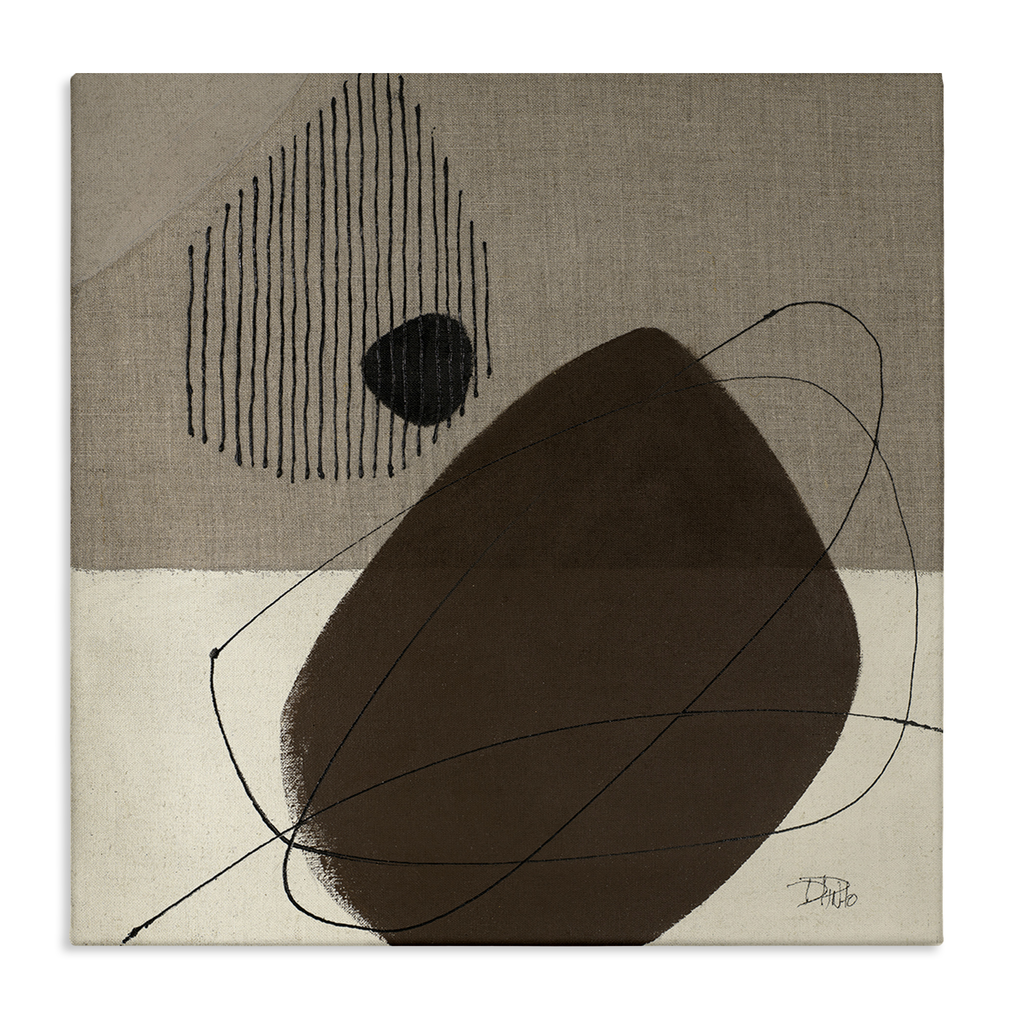 Stupell Industries Hidden Lines Abstraction Abstract Painting Gallery Wrapped Canvas Art Print Wall Art, 17 x 17