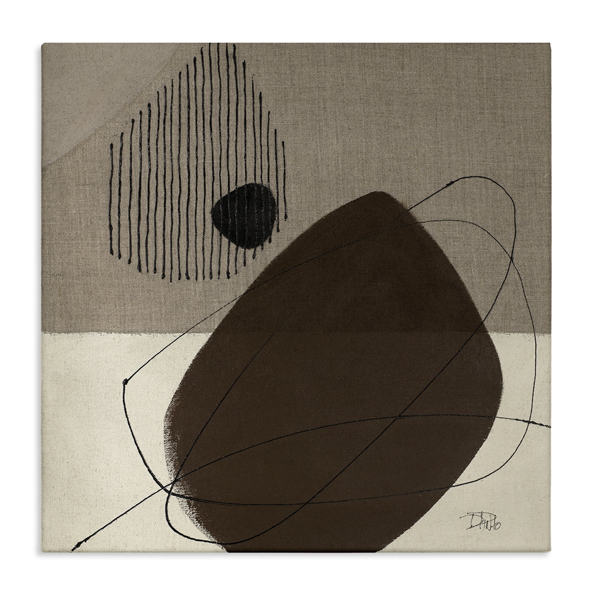 Stupell Industries Hidden Lines Abstraction Abstract Painting Gallery Wrapped Canvas Art Print Wall Art, 36 x 36