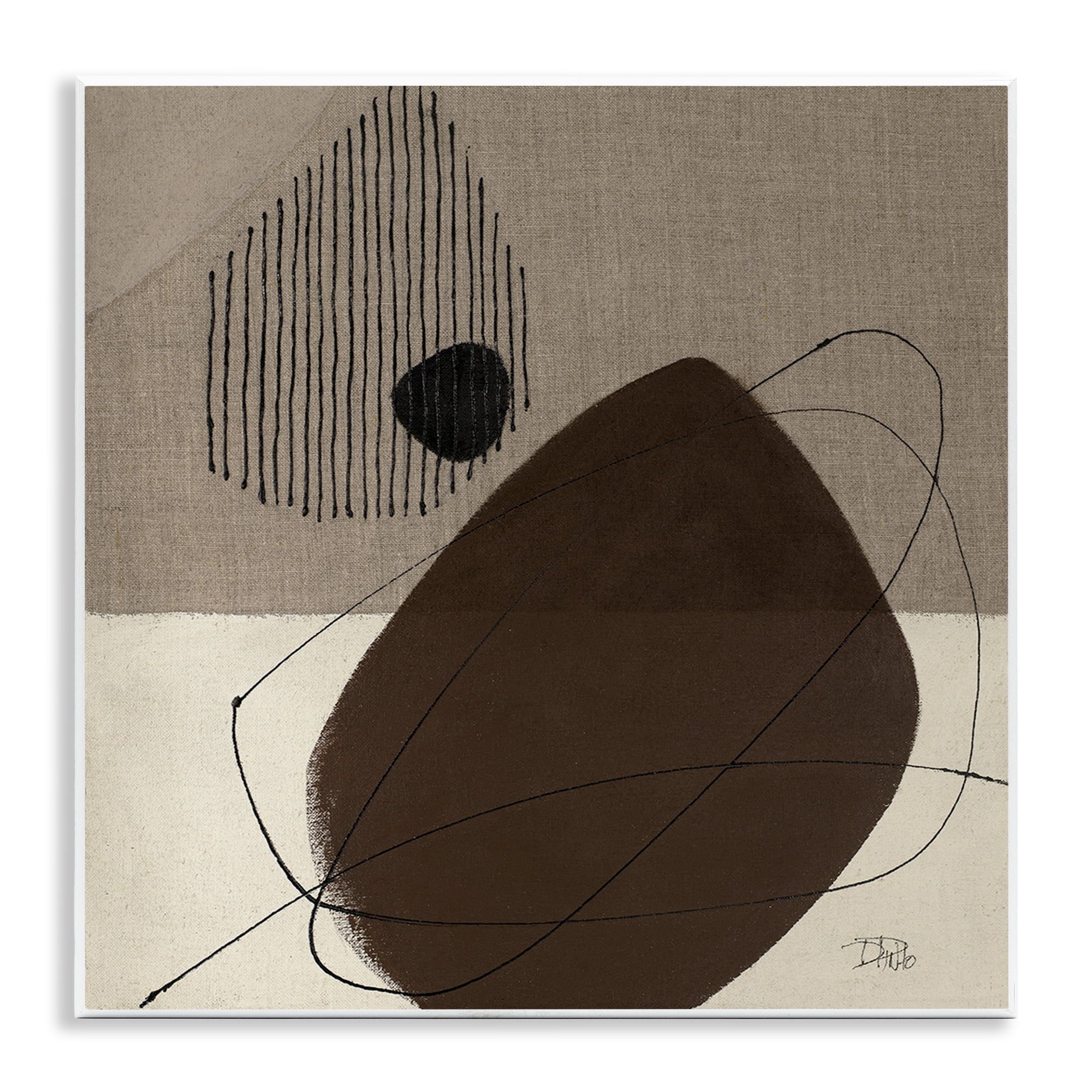 Stupell Industries Hidden Lines Abstraction Abstract Painting Unframed Art Print Wall Art, 12 x 12