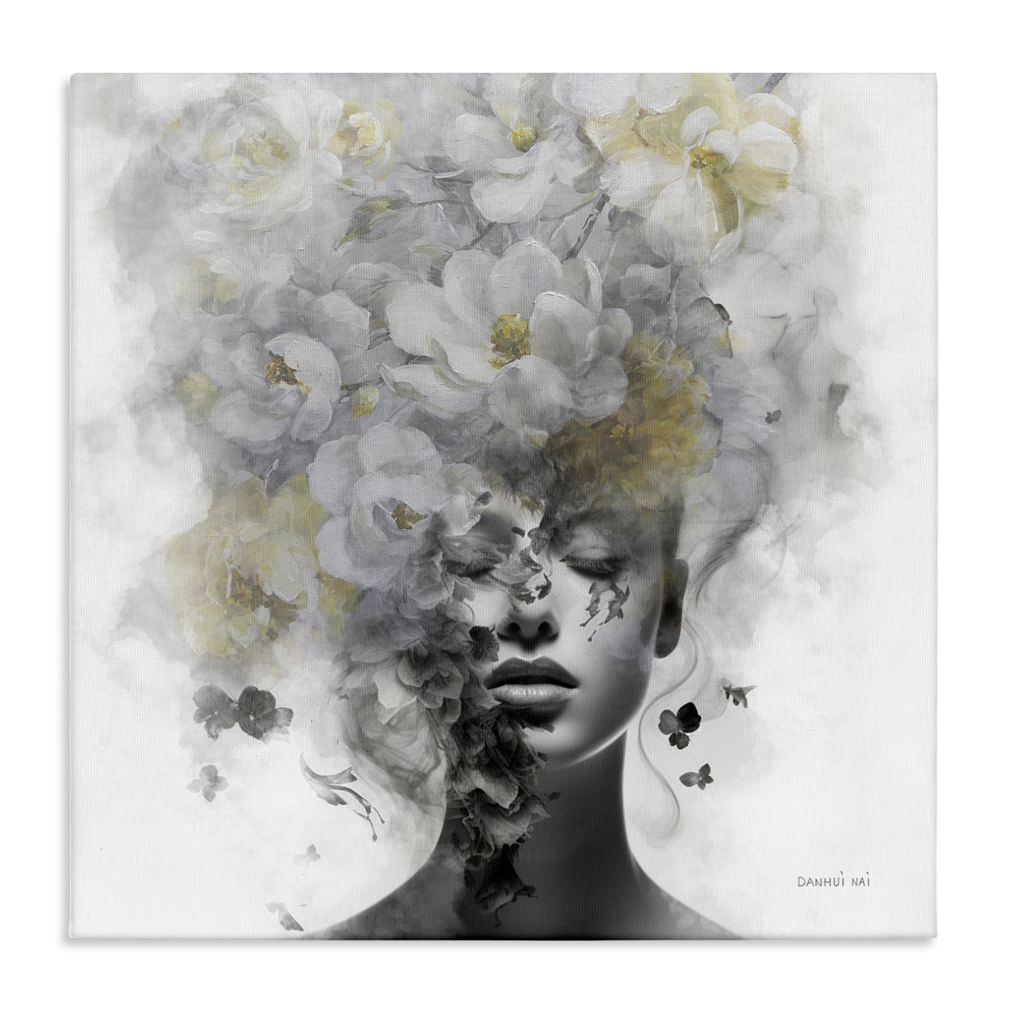 Stupell Industries Hidden Spring Visage People Painting Wrapped Canvas Art Print Wall Art, 24 x 24