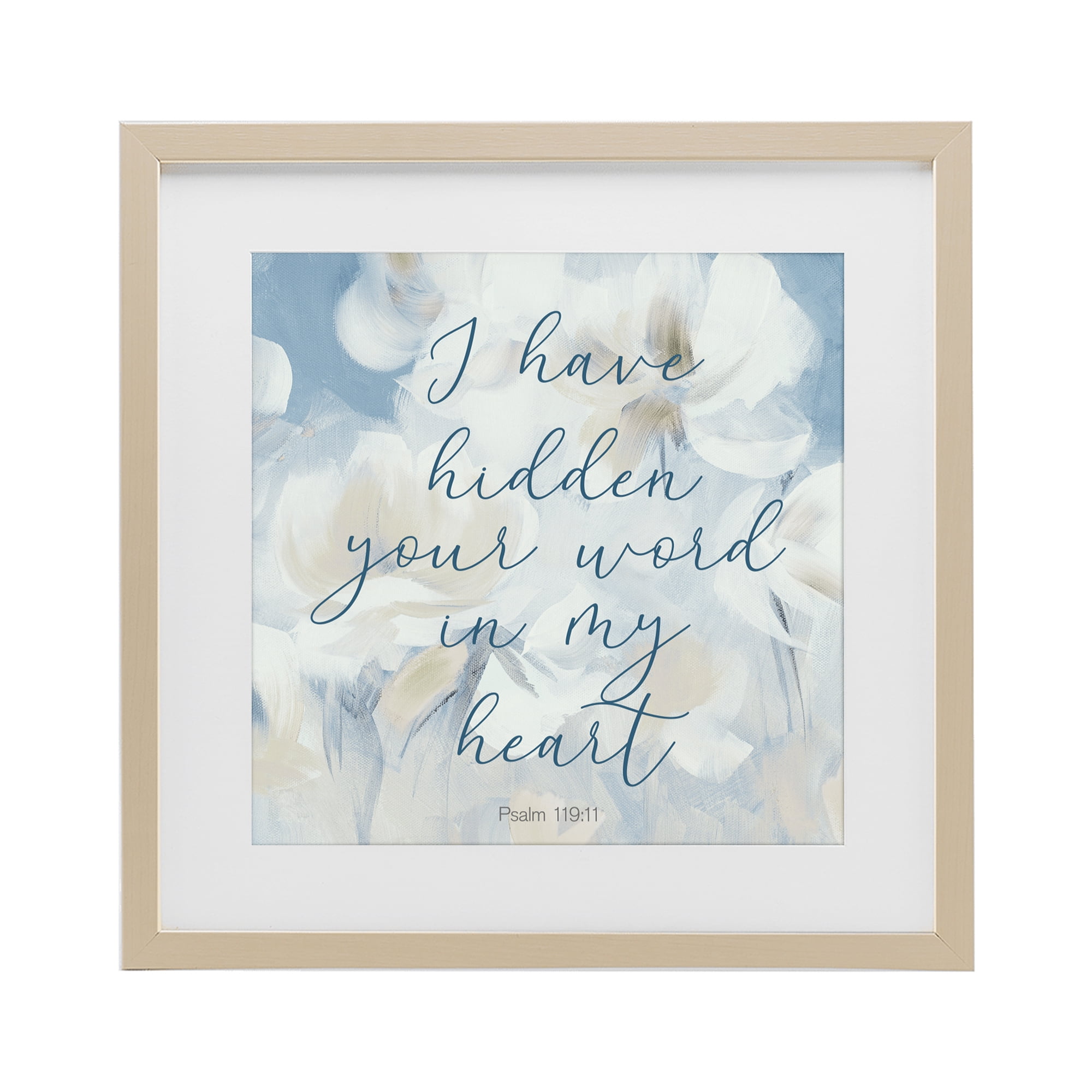 Stupell Industries Hidden Your Word In My Heart Birch Framed Print Under Glass, design by Lanie Loreth