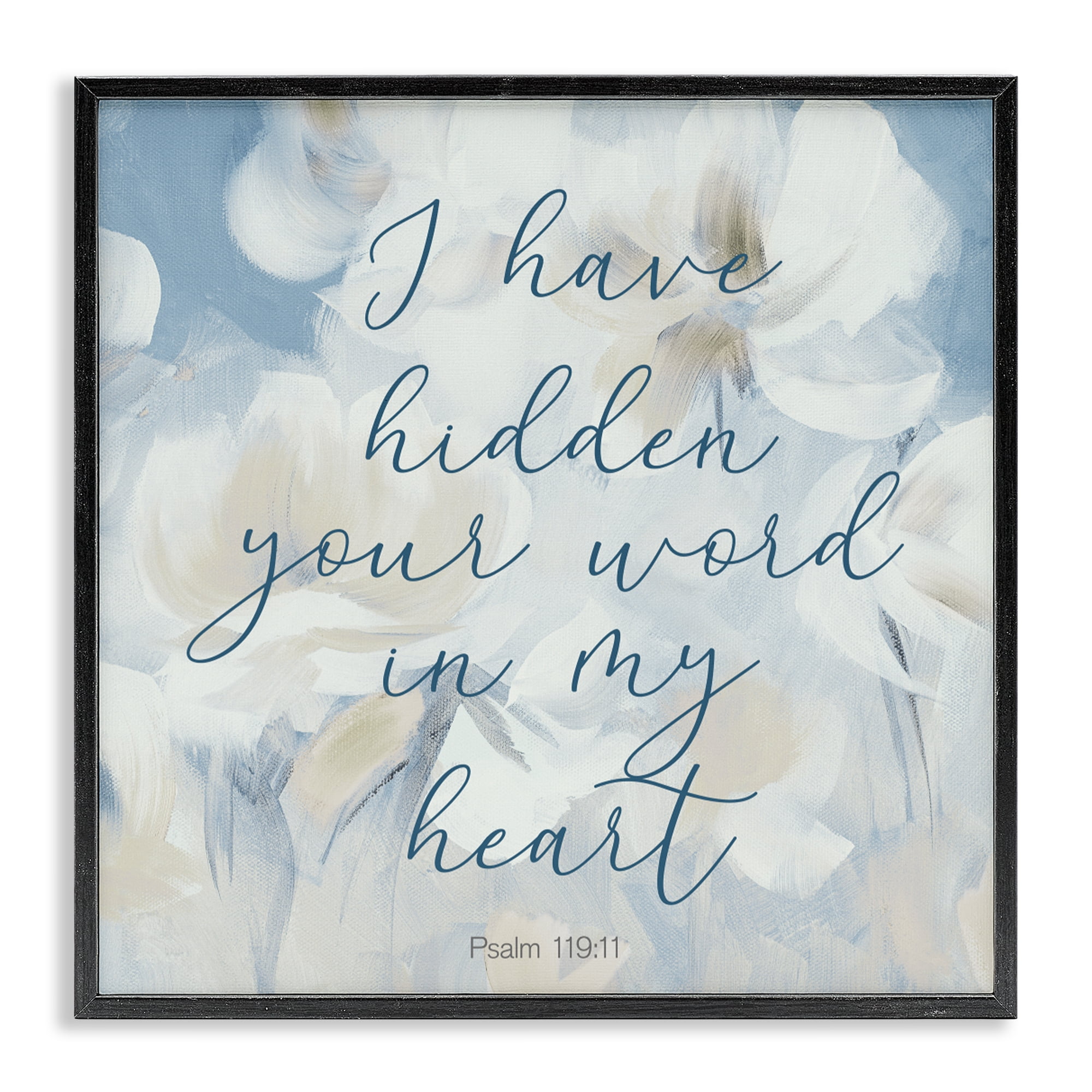 Stupell Industries Hidden Your Word In My Heart Black Framed Giclee Art, design by Lanie Loreth