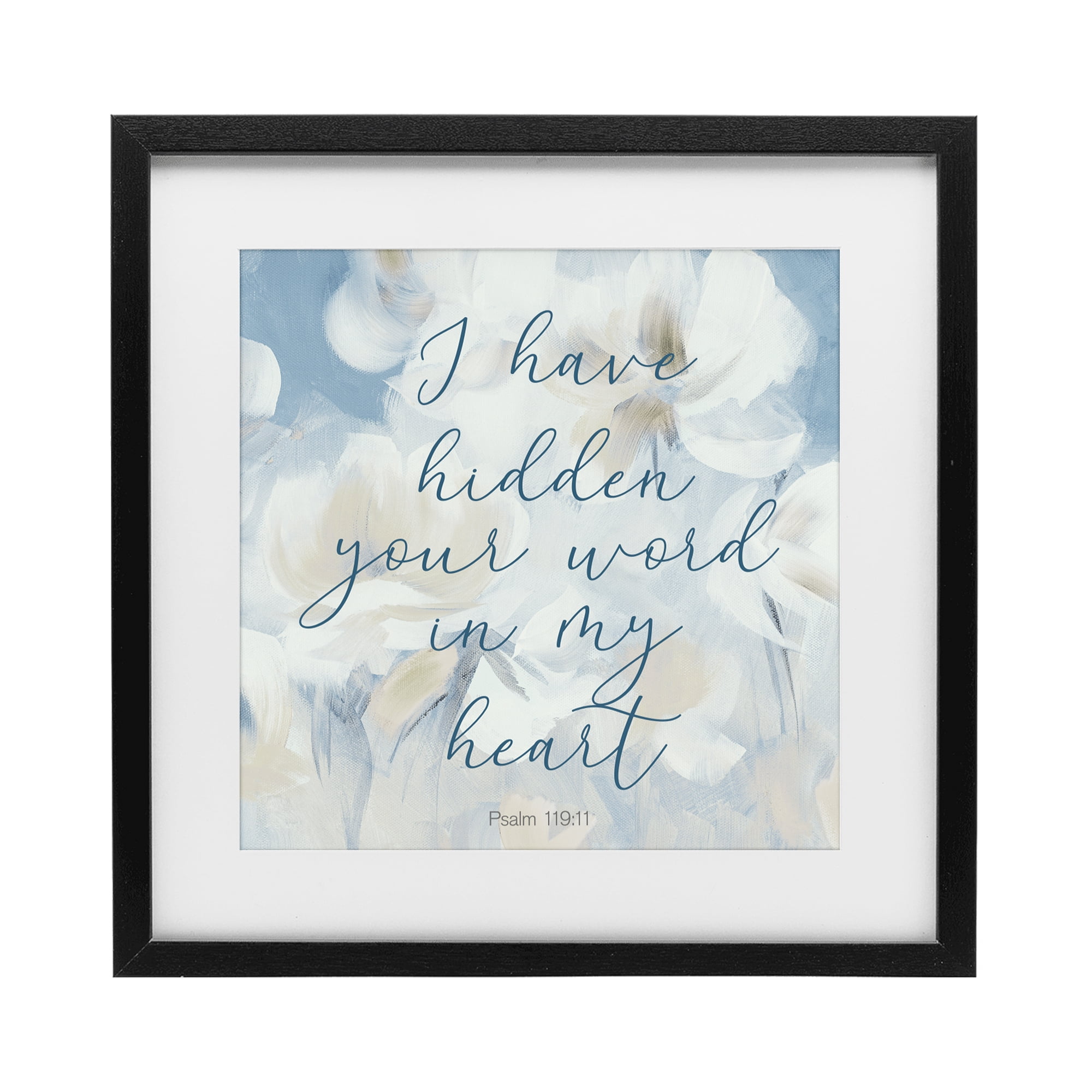 Stupell Industries Hidden Your Word In My Heart Black Framed Print Under Glass, design by Lanie Loreth