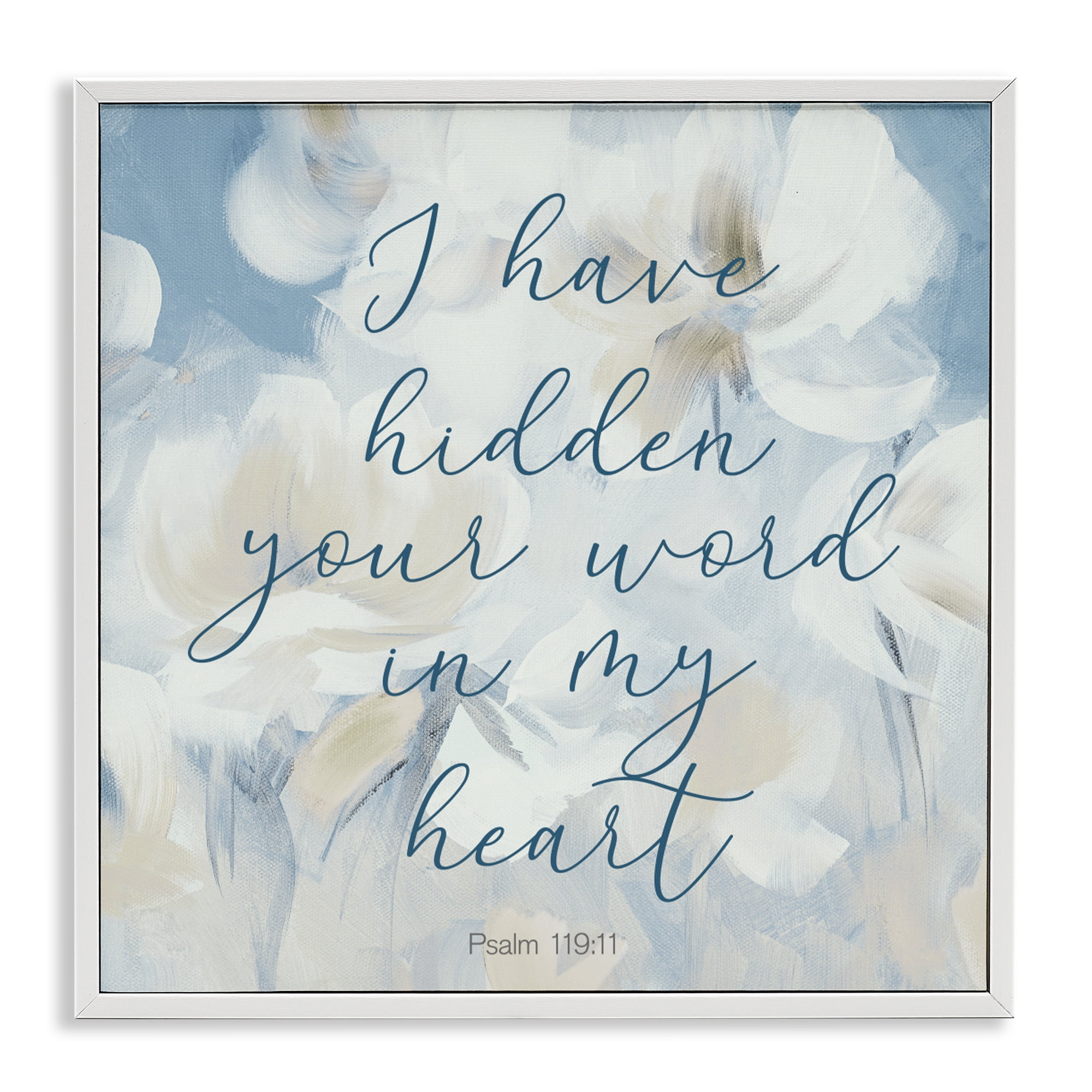 Stupell Industries Hidden Your Word In My Heart White Framed Giclee Art, design by Lanie Loreth