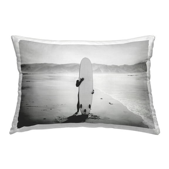 Stupell Industries Hiding with Surfboard Decorative Printed Throw Pillow Design by Sisi and Seb.