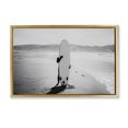thumbnail image 1 of Stupell Industries Hiding with Surfboard Sports Photography Gold Floater Framed Canvas Art Print Wall Art, 25 x 17, 1 of 10