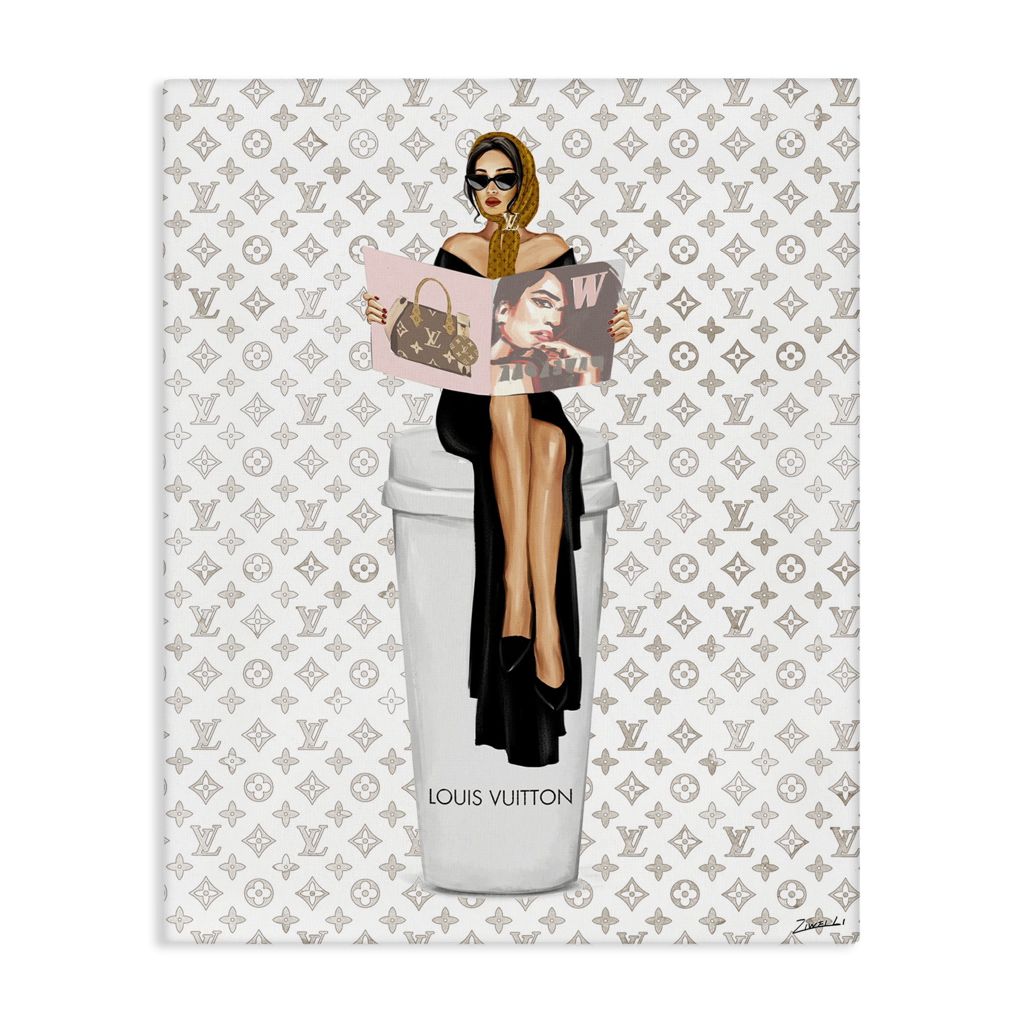 Stupell Industries High Fashion Woman Beauty & Fashion Painting Gallery Wrapped Canvas Art Print Wall Art, 24 x 30