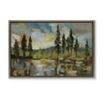 thumbnail image 1 of Stupell Industries High Mountain Lake Landscape & Nature Painting Brown Floater Framed Canvas Art Print Wall Art, 25 x 17, 1 of 10