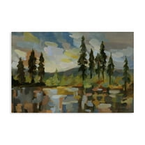 Stupell Industries High Mountain Lake Landscape & Nature Painting Wrapped Canvas Art Print Wall Art, 24 x 16