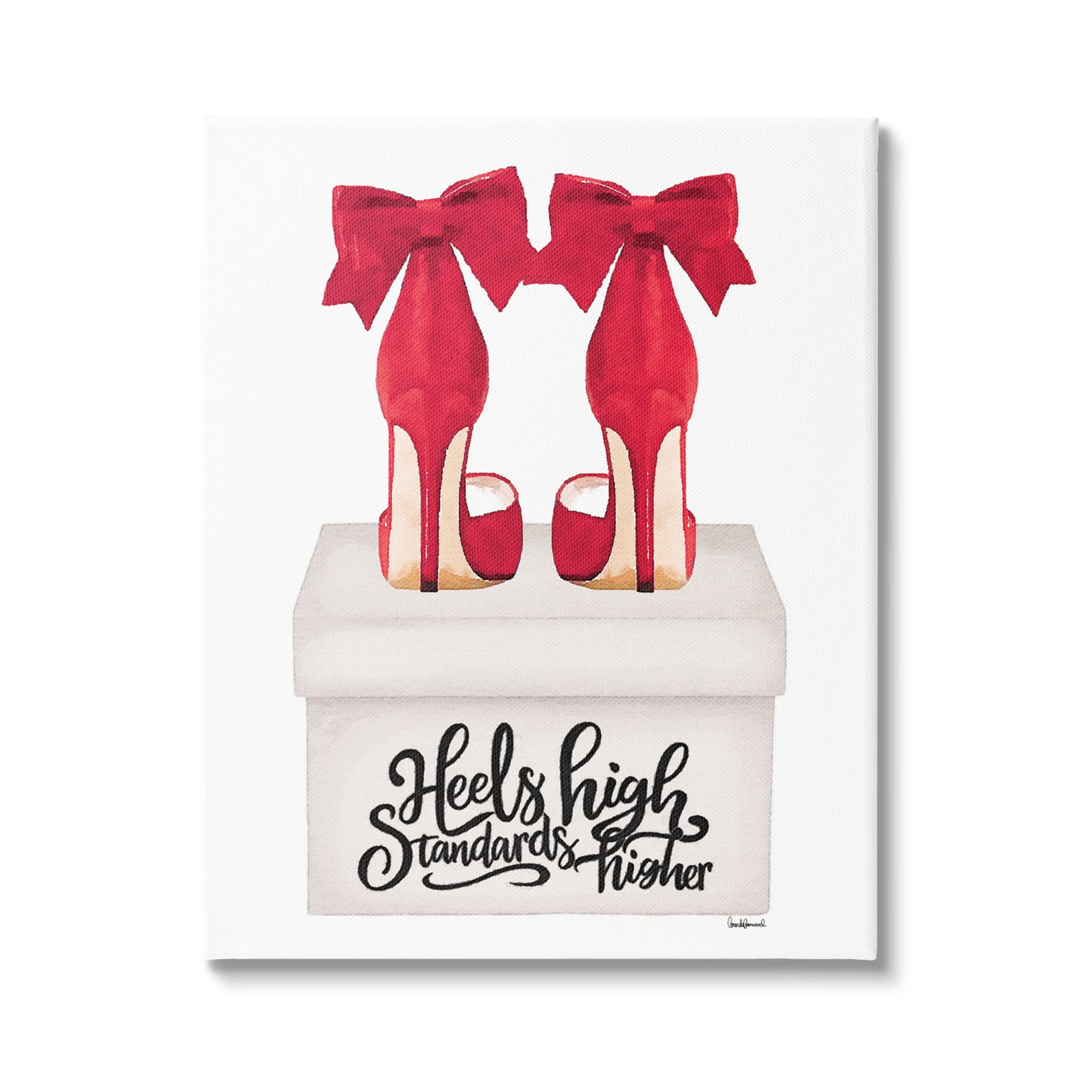 Stupell Industries High Standards Red Heels Beauty & Fashion Painting Gallery Wrapped Canvas Art Print Wall Art, 30 x 40