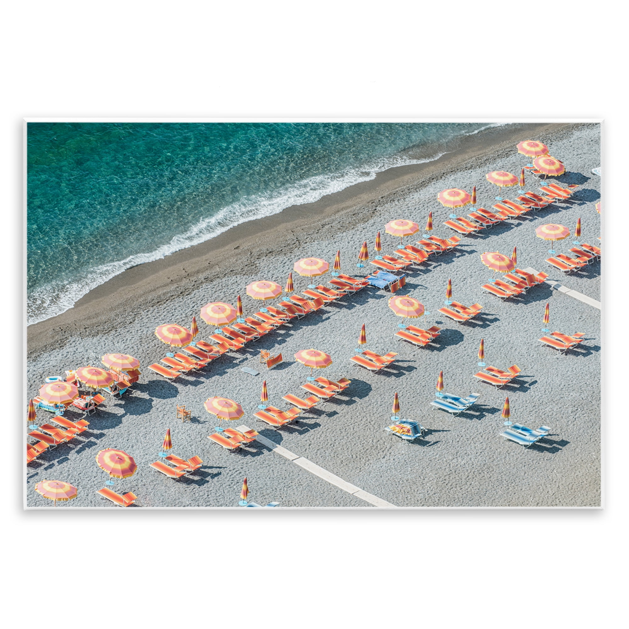 Stupell Industries High Tide Beach Umbrellas Landscape Painting Unframed Art Print Wall Art, 19 x 13