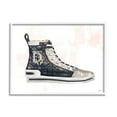thumbnail image 1 of Stupell Industries High Top Fashion Forward Quilted Sneakers Glam Style Graphic Art White Framed Art Print Wall Art, 11x14, by Ziwei Li, 1 of 7