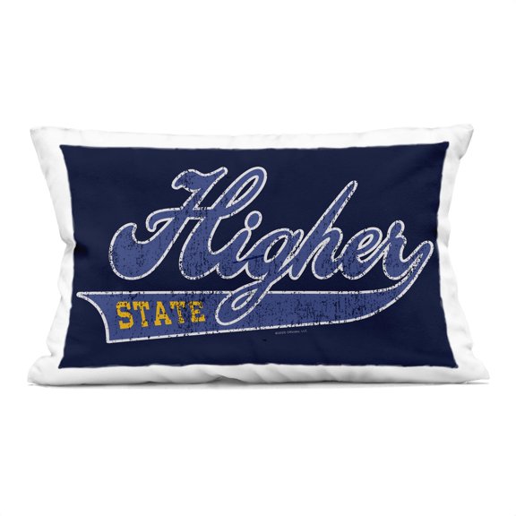 Stupell Industries Higher State Varsity Style 14" x 20" Text & Numbers Print Polyester Throw Pillow, Zip Closure 1 Count