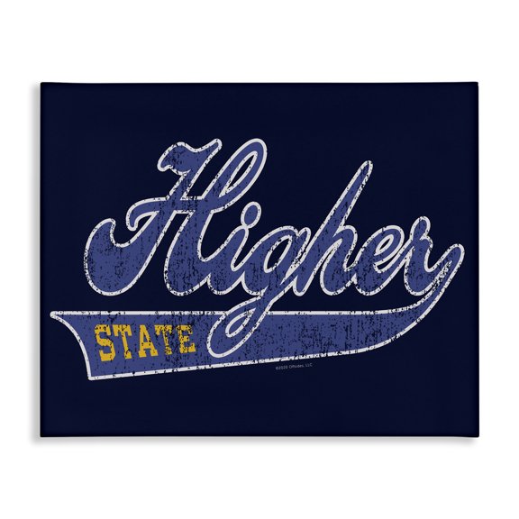 Stupell Industries Higher State Varsity Style Text & Numbers Painting Wrapped Canvas Art Print Wall Art, 40 x 30