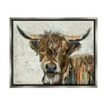 thumbnail image 1 of Stupell Industries Highland Cattle Cow Collage Portrait Graphic Art Luster Gray Floating Framed Canvas Print Wall Art, Design by Traci Anderson, 1 of 6