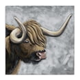 thumbnail image 1 of Stupell Industries Highland Cattle with Curved Horn Canvas Wall Art design by Sara Baker, 30 x 30, 1 of 7