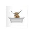 thumbnail image 1 of Stupell Industries Highland Cow Farmhouse Bathroom Graphic Art Unframed Art Print Wall Art, Design by Annalisa Latella, 1 of 6
