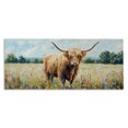 thumbnail image 1 of Stupell Industries Highland Cow Meadow Canvas Wall Art design by Petal Prints Design, 13 x 30, 1 of 7