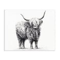 thumbnail image 1 of Stupell Industries Rustic Lodge Highland Cow in Charcoal Canvas Art, 30 x 24, by Leah Noel Art, 1 of 8