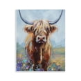 thumbnail image 1 of Stupell Industries Highland Cow with Daubed Flowers Wall Plaque Art design by Lindsay Kivi Fine Art, 14 x 11, 1 of 7