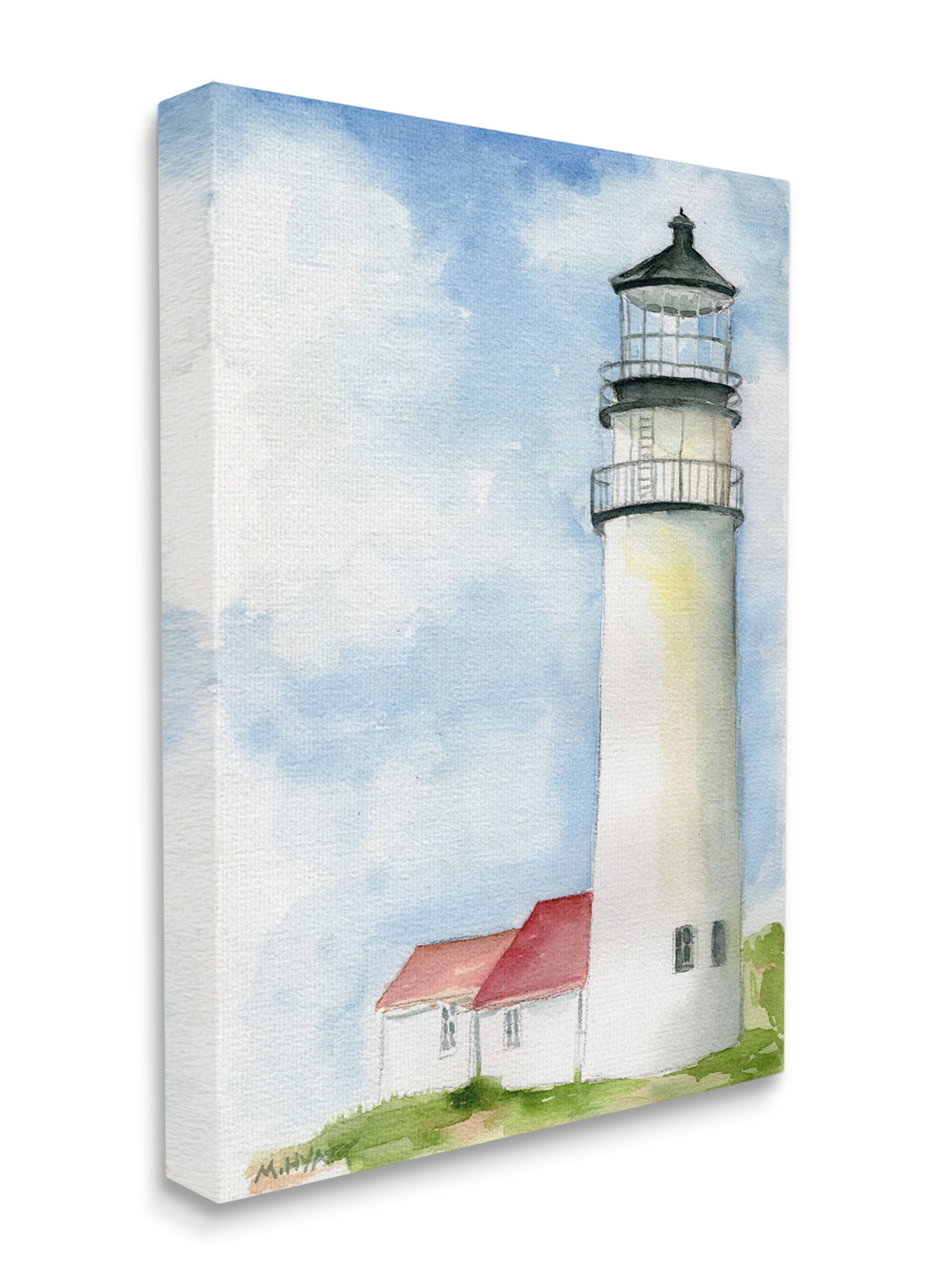 Stupell Industries Highland Lighthouse Nautical Coast Architecture Canvas Wall Art, 30 x 40, Design by Melissa Hyatt LLC
