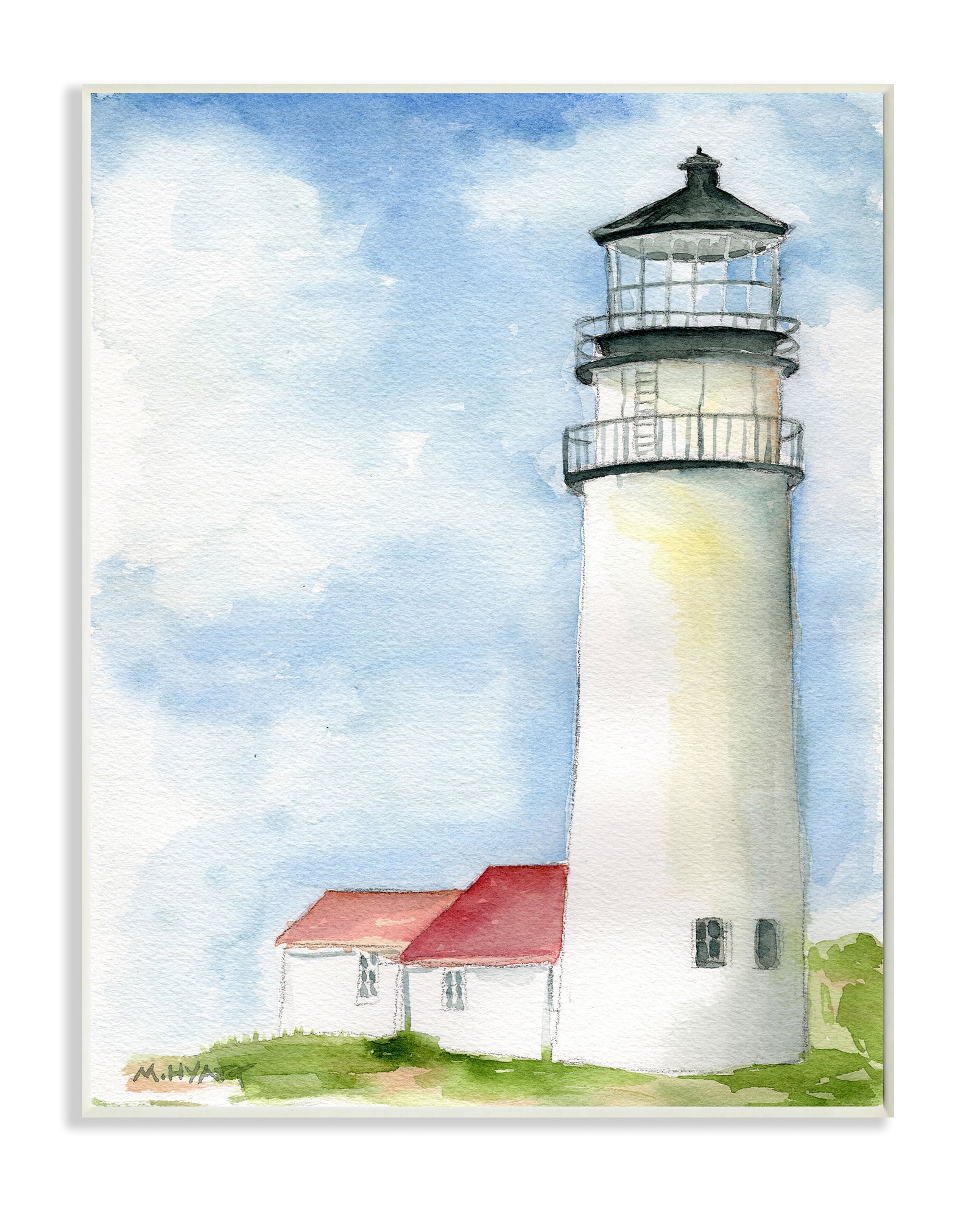 Stupell Industries Highland Lighthouse Nautical Coast Architecture Wall Plaque, 10 x 15, Design by Melissa Hyatt LLC