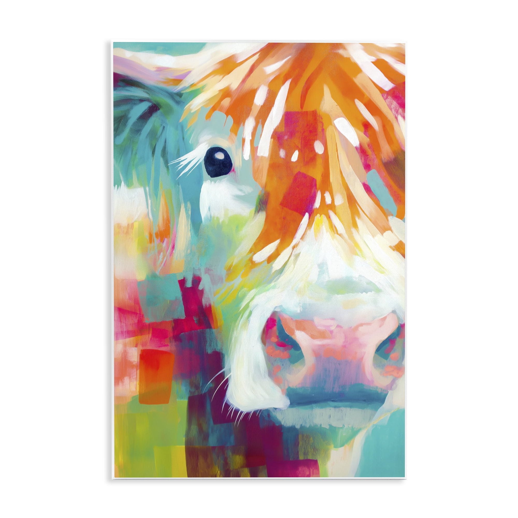 Stupell Industries Highland Portrait in Brights Wall Plaque Art, design by Chromatic Storm Studio
