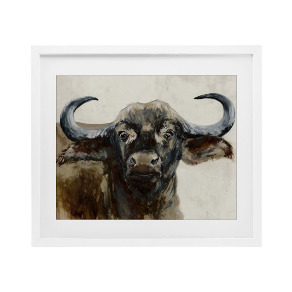 Stupell Industries Highland Spirit Portrait White Framed Print Under Glass design by Jacob Q, 13 x 16
