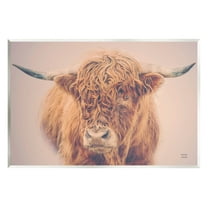 Stupell Industries Highland in Winter Fog Brown Cow Photograph Unframed Art Print Wall Art, Design by Nathan Larson
