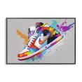 thumbnail image 1 of Stupell Industries Modern Hightop Sneaker with Splatter Black Framed Giclee Art, 30 x 20, by Creative Studio, 1 of 8