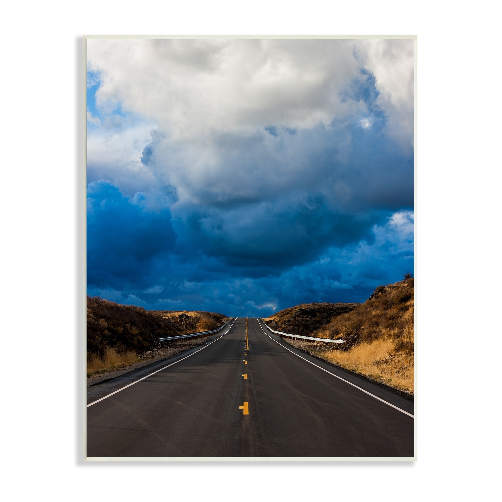 Stupell Industries Highway Road Low Hanging Clouds Rural Countryside Photograph Unframed Art Print Wall Art, Design by Steve Smith