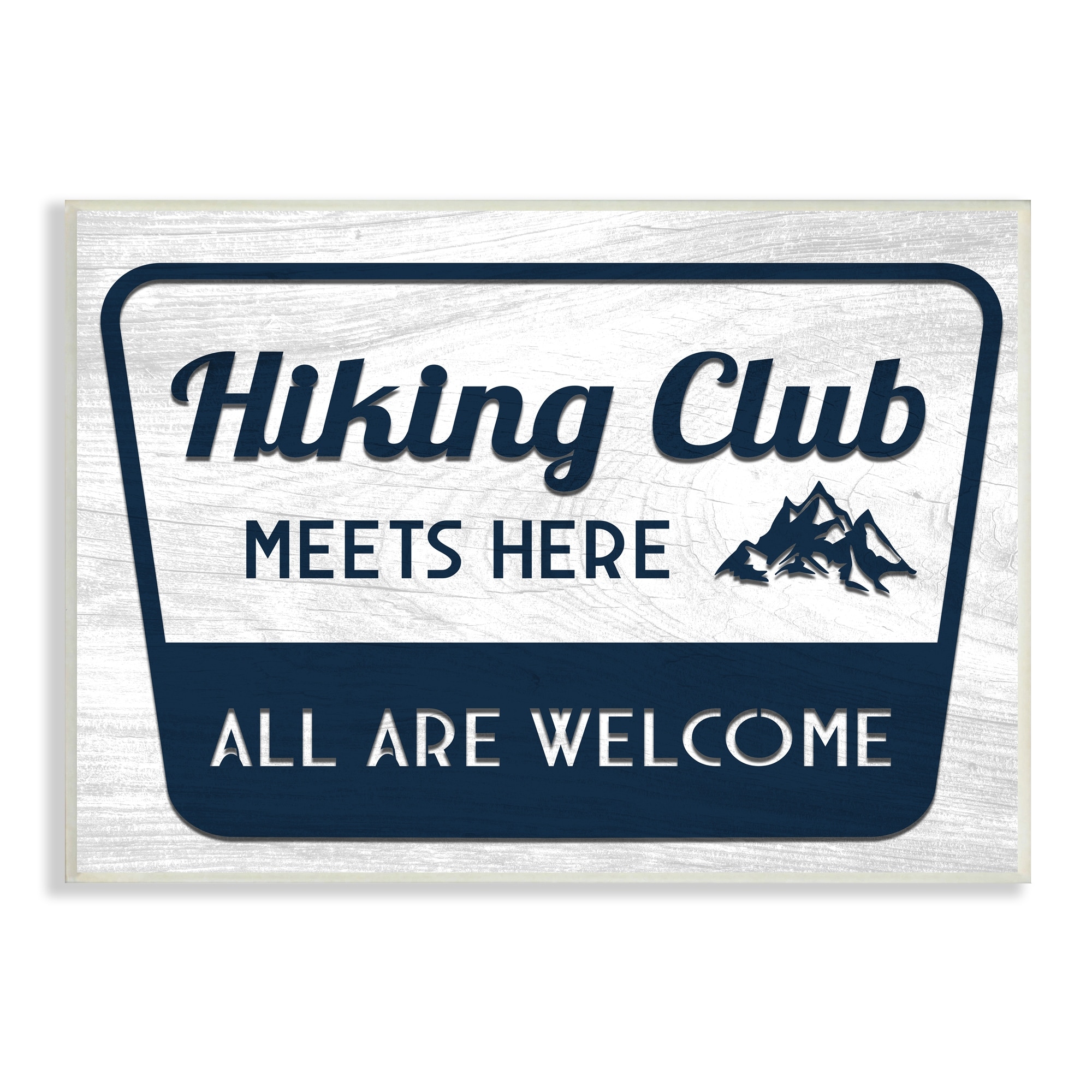 Stupell Industries Hiking Club Rustic Cabin Mountain Climbing Sign, 19 x 13, Design by Lil' Rue