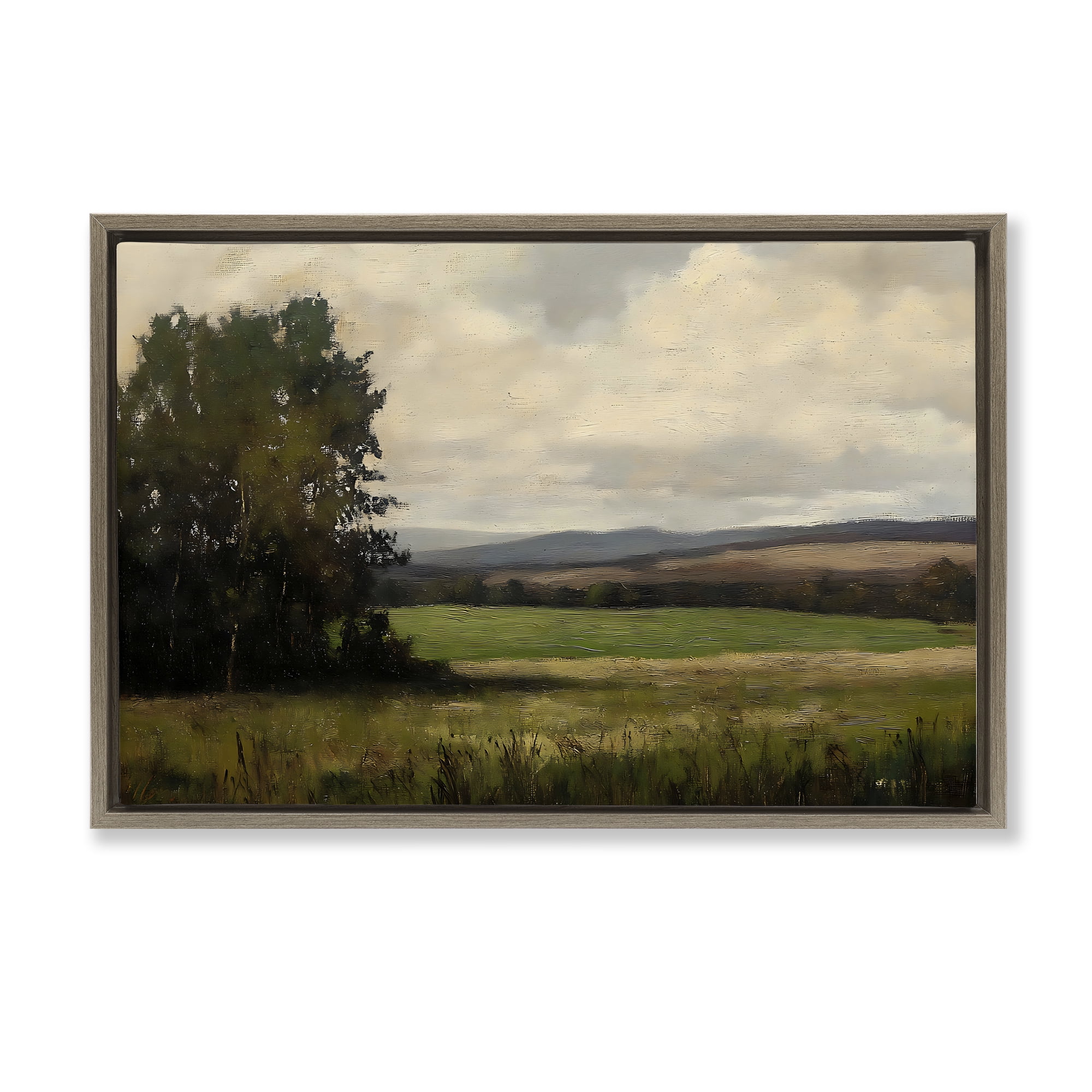 Stupell Industries Hills In The Distance Brown Framed Floater Canvas Wall Art, design by Creative Studio
