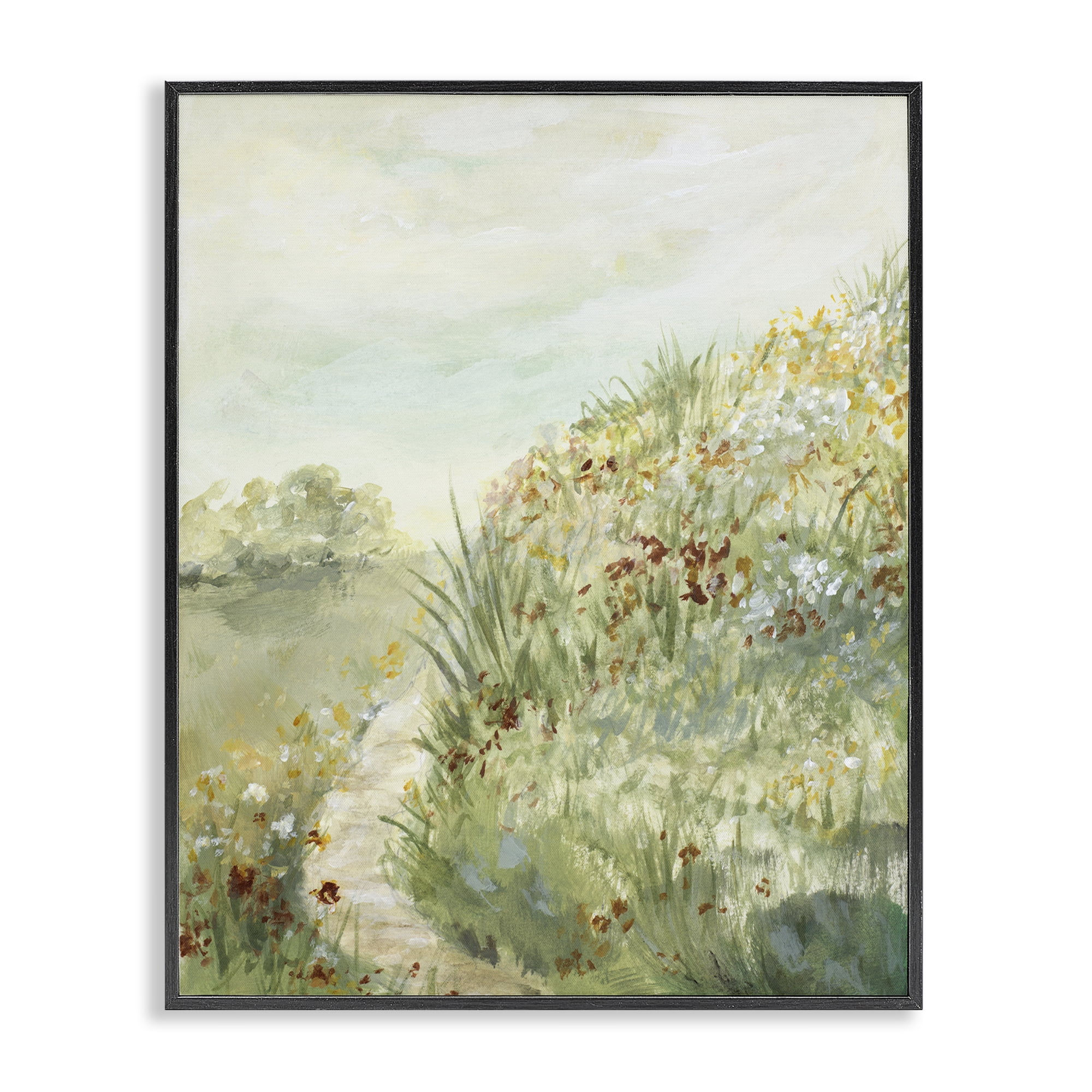 Stupell Industries Hilltop Blooms & Winding Trail Black Framed Giclee Art, design by Lanie Loreth