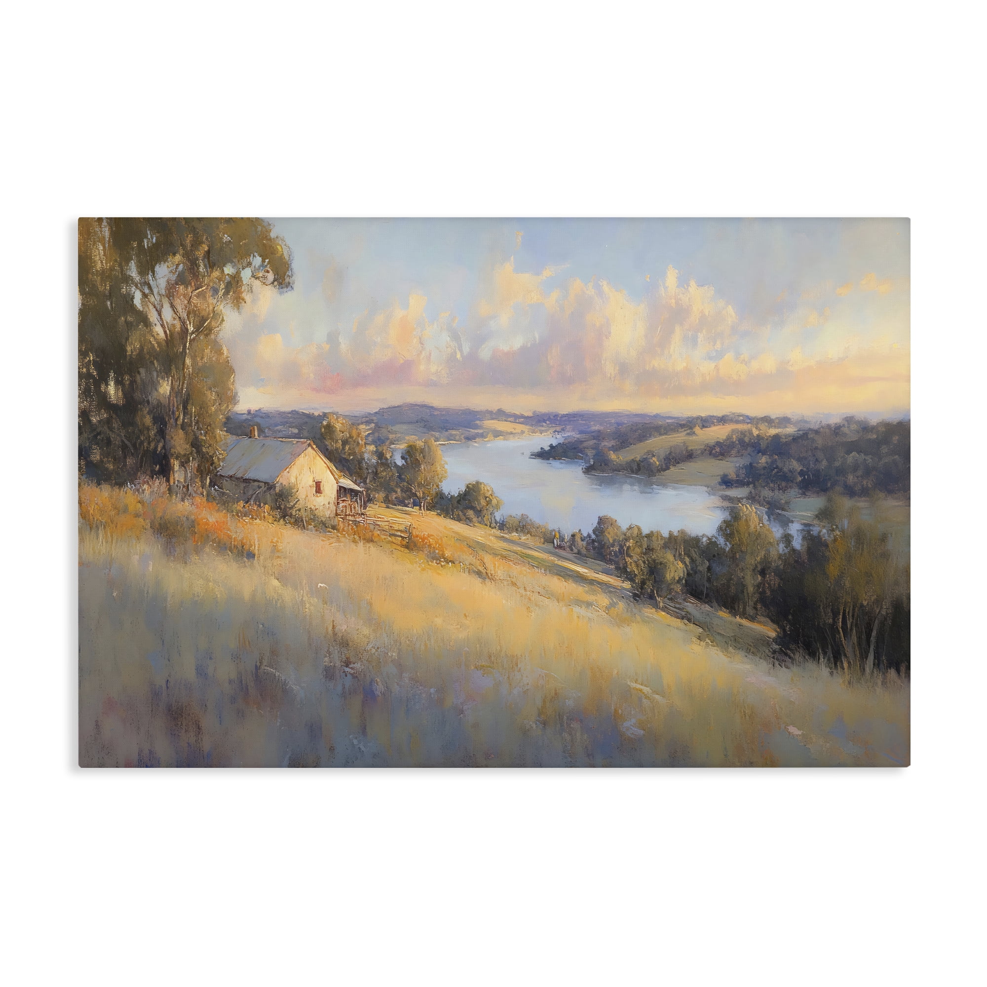 Stupell Industries Hilltop Cottage in Sunset Glow Canvas Wall Art, design by Creative Studio