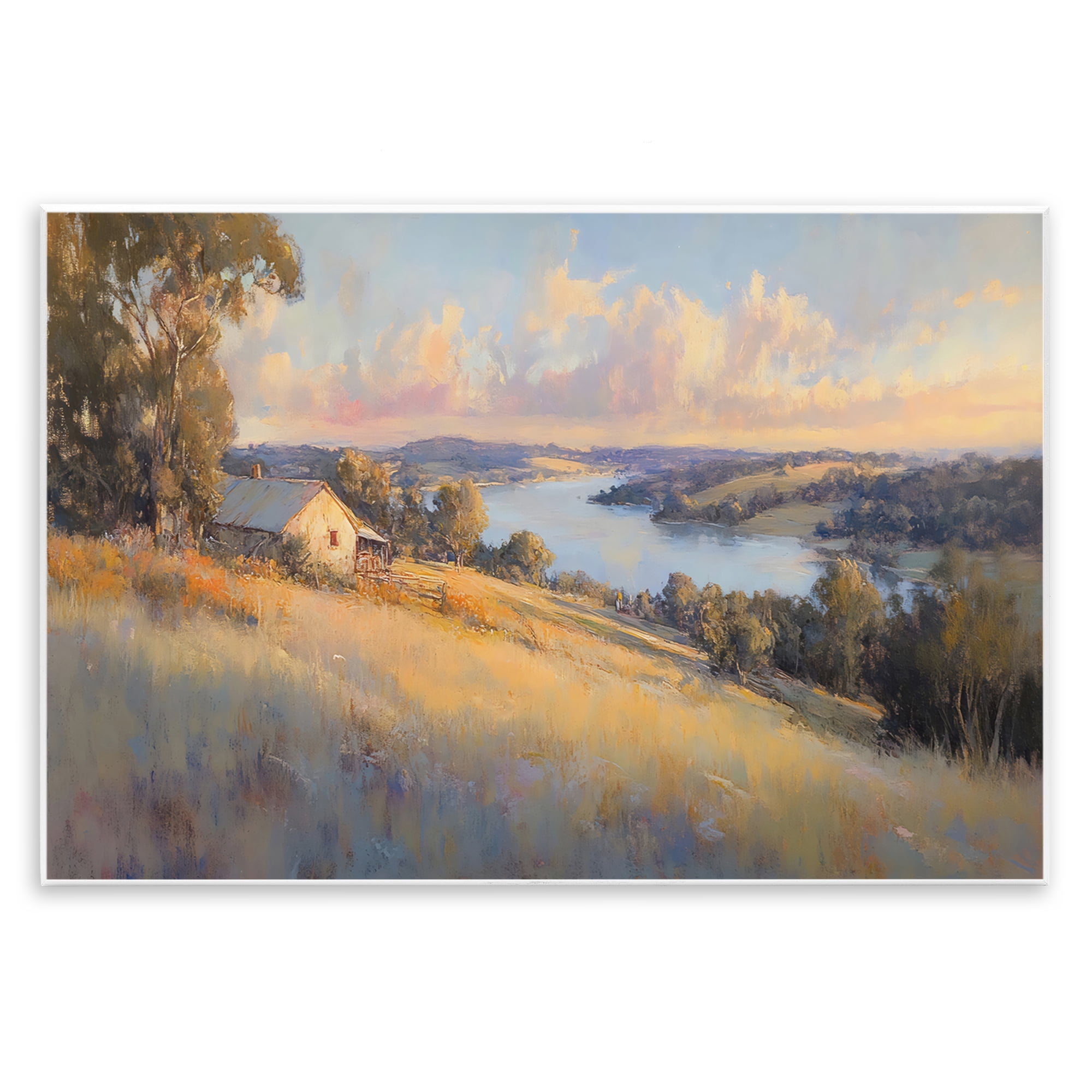Stupell Industries Hilltop Cottage in Sunset Glow Wall Plaque Art, design by Creative Studio