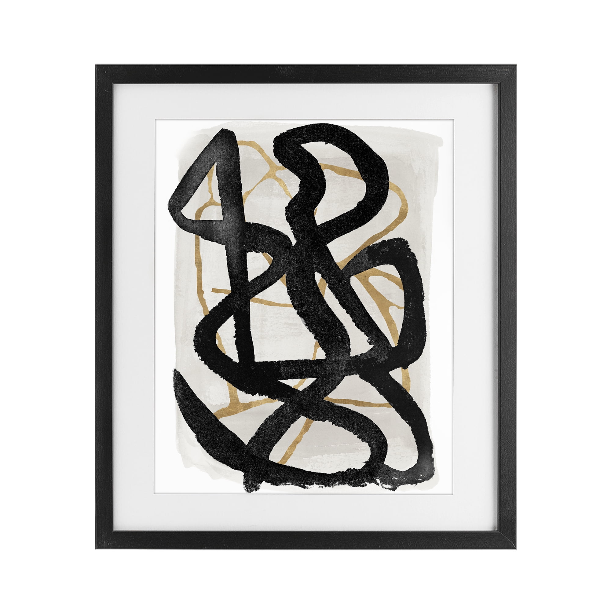 Stupell Industries Hindsight Black & Beige Black Framed Print Under Glass, design by Lucille Price