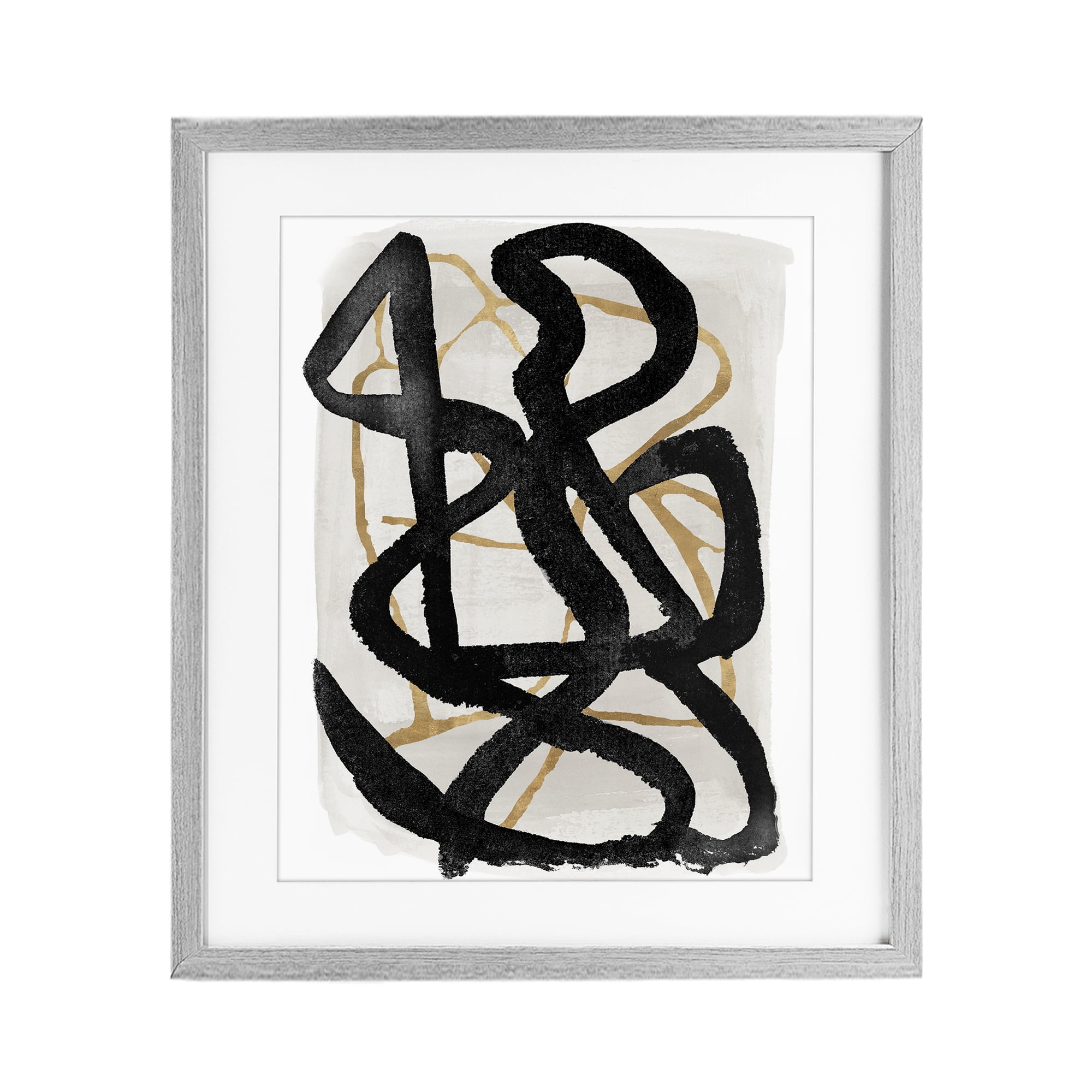 Stupell Industries Hindsight Black & Beige Gray Framed Print Under Glass, design by Lucille Price